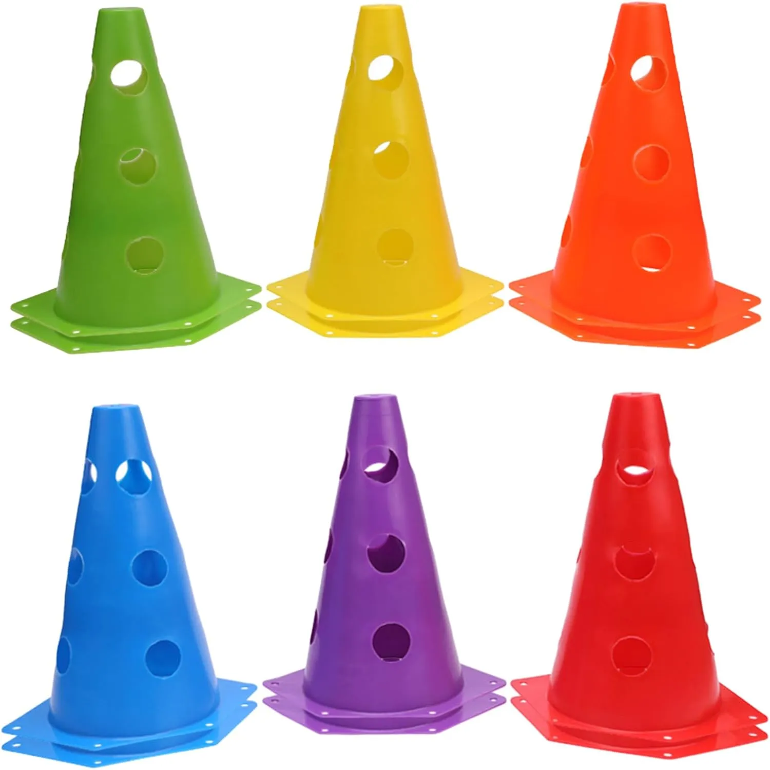 12/18Pcs Football Training Maker Bucket Soccer Training Marker Obstacle Cone Football Sign Bucket for Outdoor Sports
