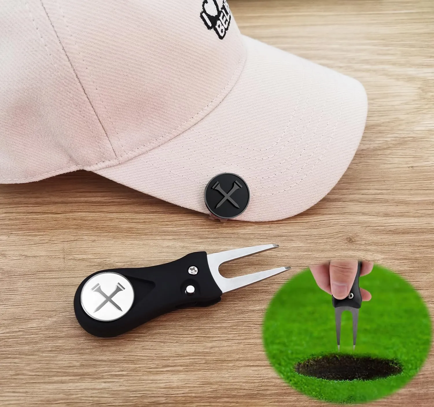 Adhere Golf Ball Markers Personlized Logo Enamel with A Strong Magnetic Hat Clips A Premium Golf Gifts for Golfer