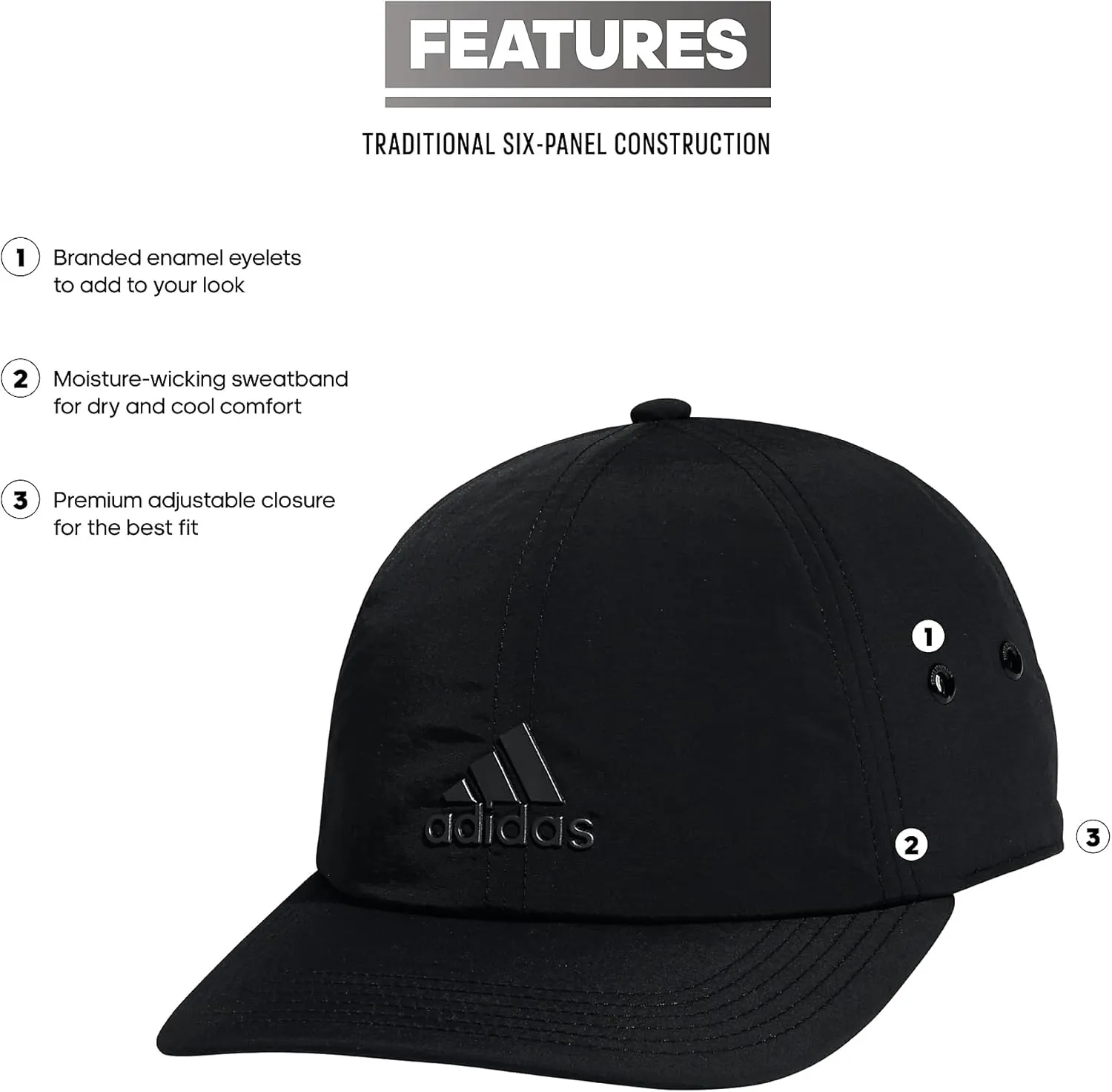 adidas Men's VMA Relaxed Fit Strapack Slight Precurve Brim Adjustable Hat