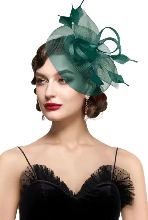 BABEYOND Women's Fascinator Hat Kentucky Hat Feather Derby Fascinator Tea Party Hat for Cocktail Wedding