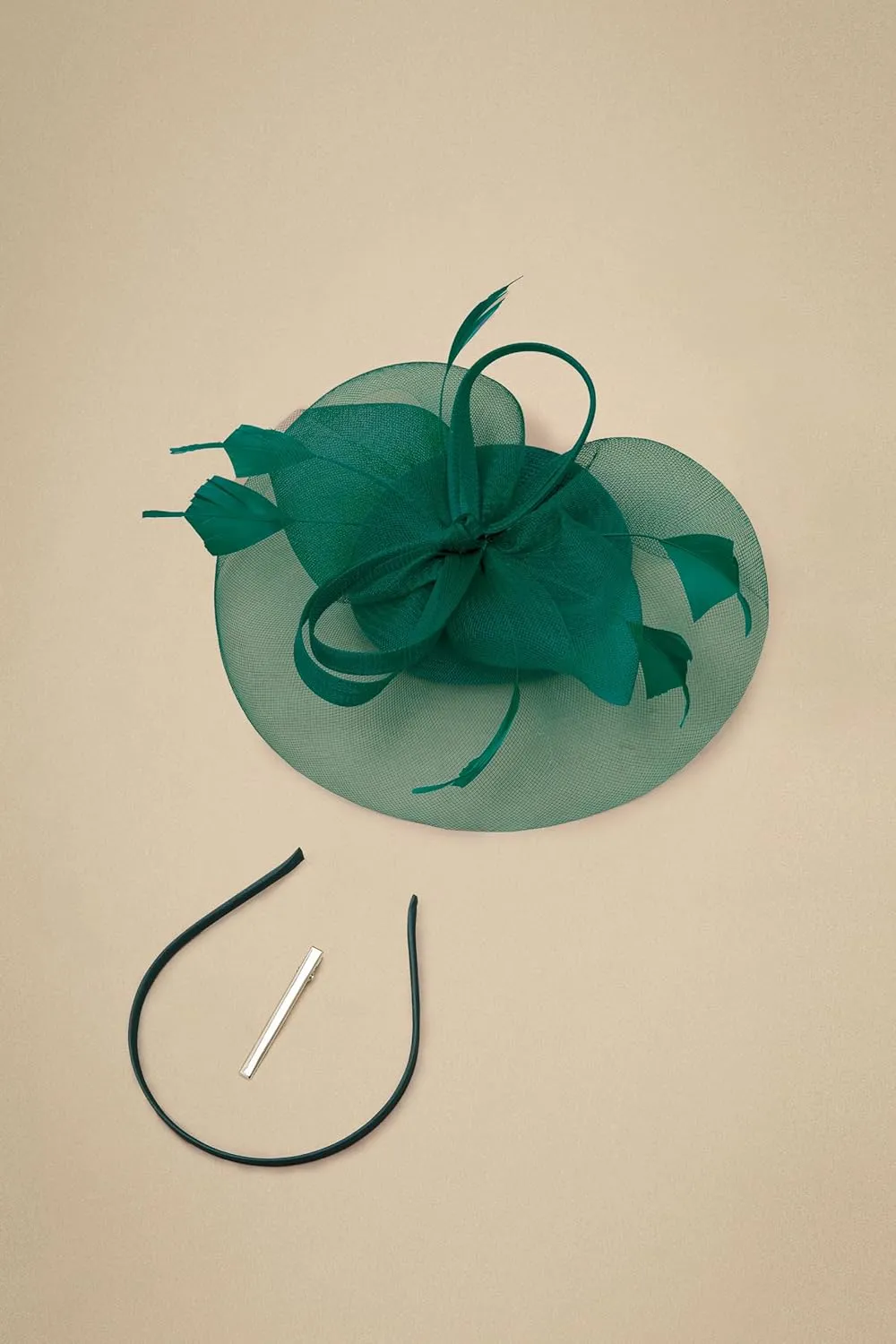 BABEYOND Women's Fascinator Hat Kentucky Hat Feather Derby Fascinator Tea Party Hat for Cocktail Wedding