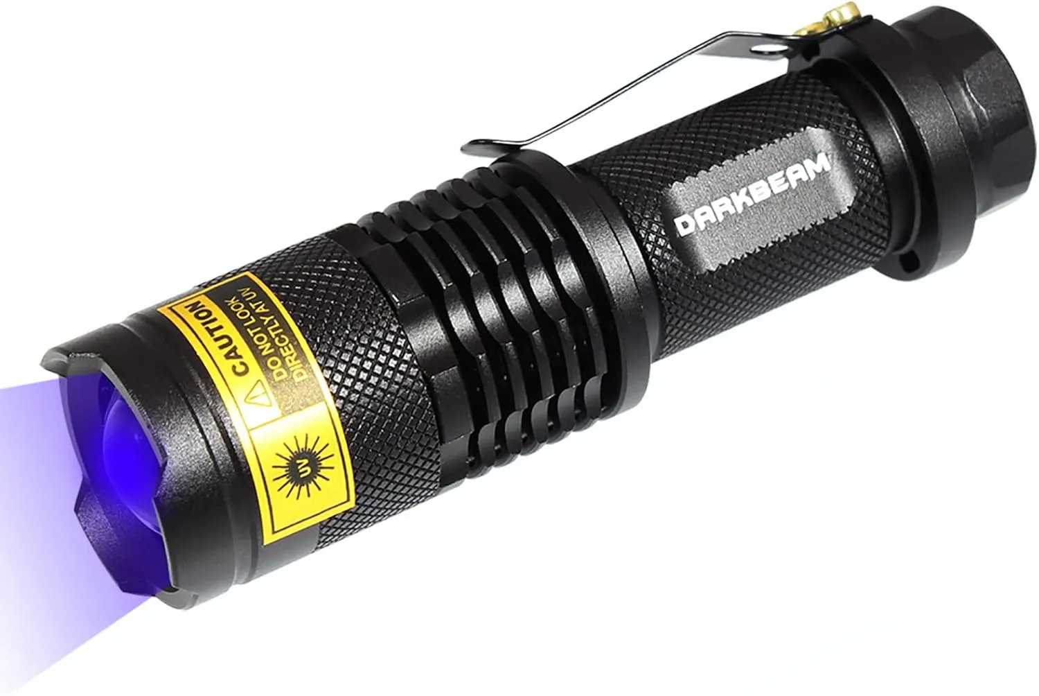 DARKBEAM UV 365nm Light Wood's lamp Blacklight Ultraviolet Flashlight LED Portable Mini Handheld Torch Detector for Dog Urine Pet Stains 370nm Anti-counterfeiting Identification, Resin Curing
