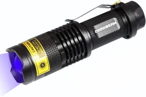 DARKBEAM UV 365nm Light Wood's lamp Blacklight Ultraviolet Flashlight LED Portable Mini Handheld Torch Detector for Dog Urine Pet Stains 370nm Anti-counterfeiting Identification, Resin Curing