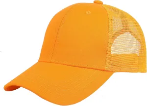 Falari Trucker Hat Baseball Cap Structured Plain Design 6 Panel, Adjustable Size