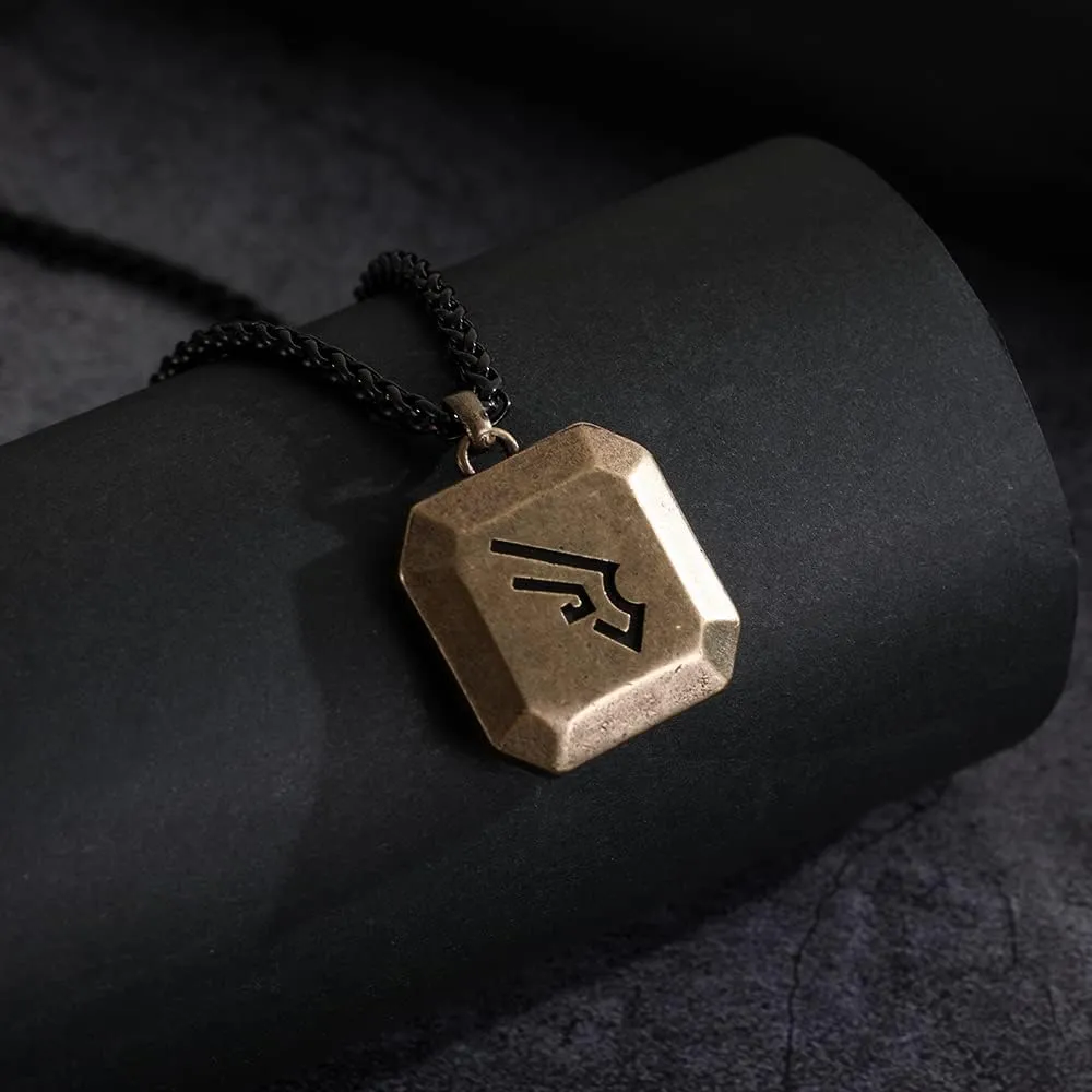 Final Fantasy XIV Real Stainless Steel Dark Knight Red Mage Reaper White Mage Dancer Soul Crystal Necklace Charm Endwalker Final Fantasy 14 Job Stone Necklaces FF14