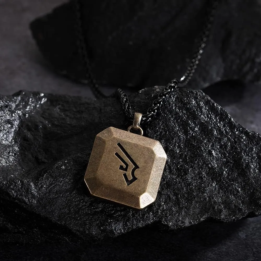 Final Fantasy XIV Real Stainless Steel Dark Knight Red Mage Reaper White Mage Dancer Soul Crystal Necklace Charm Endwalker Final Fantasy 14 Job Stone Necklaces FF14