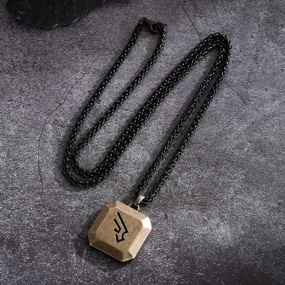 Final Fantasy XIV Real Stainless Steel Dark Knight Red Mage Reaper White Mage Dancer Soul Crystal Necklace Charm Endwalker Final Fantasy 14 Job Stone Necklaces FF14