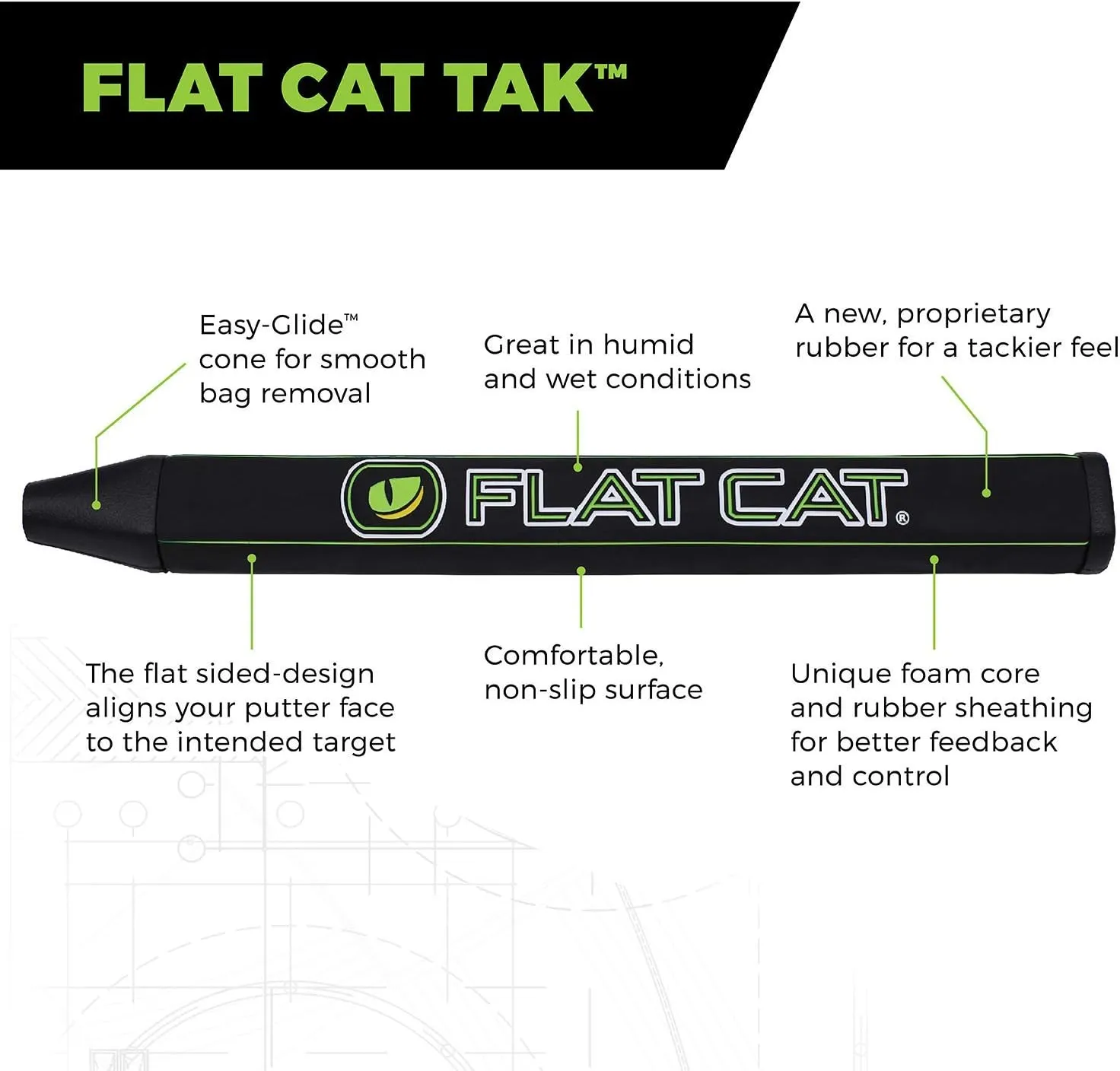 FLAT CAT Tak Putter Grips