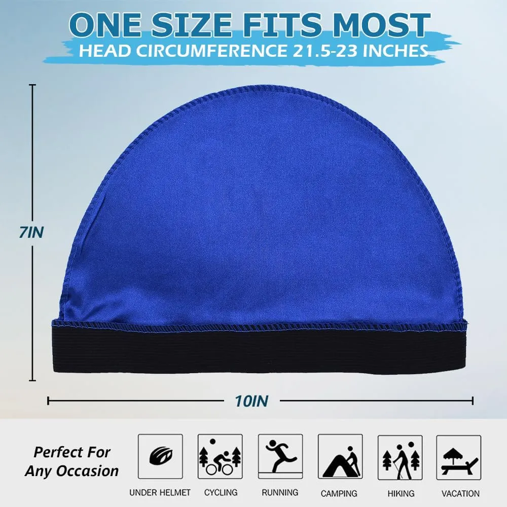 Headshion 4 Pack Wave Cap for Men 360 Waves, Silky Stocking Cap Compression Over Durag
