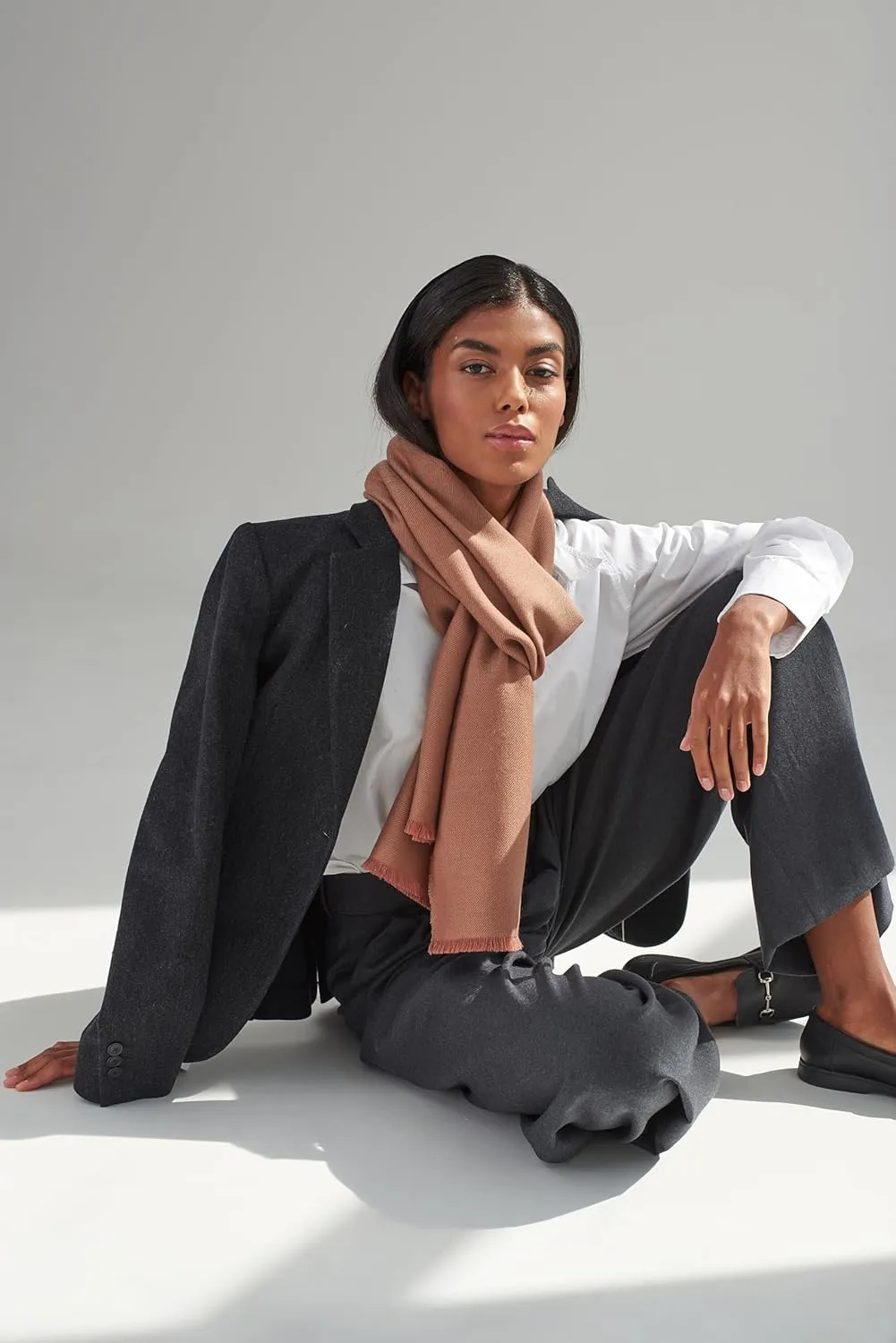 Italian Broad 70% Cashmere and 30% Silk Scarf Shawl Wrap Stole of Premium Quality Super Soft Made in Italy for Woman