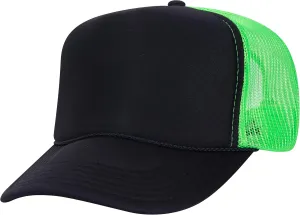 Joe's USA OTTO 39-165 Foam Trucker Hats - Customizable 5-Panel High Crown Mesh Back Caps for DIY, Bulk, and Wholesale