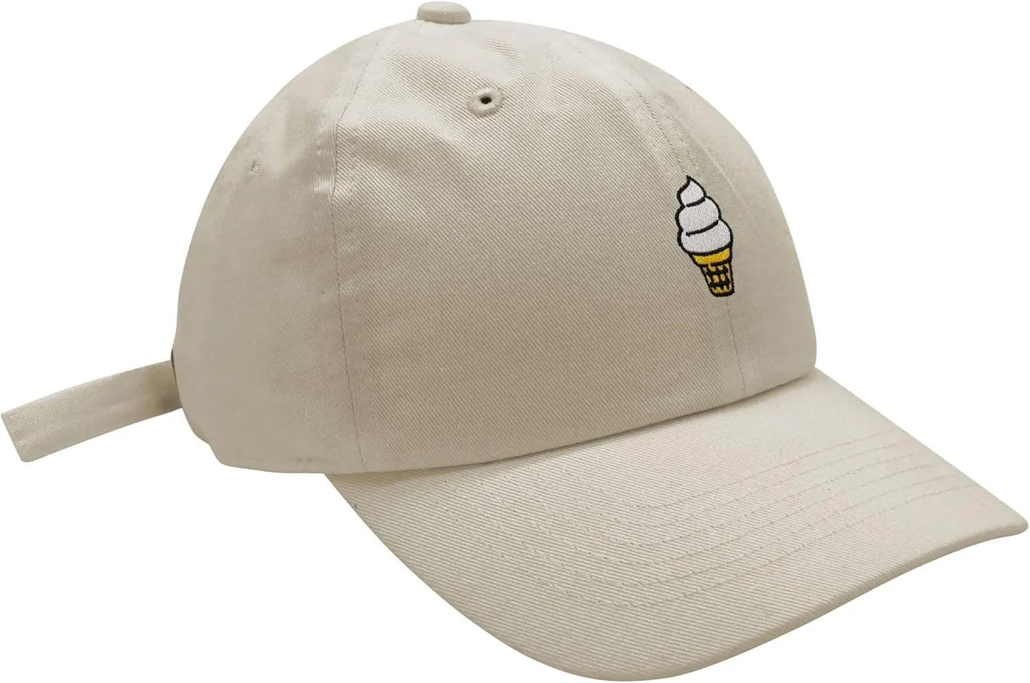 JPAK Ice Cream Cone Baseball Cap Embroidered Cotton Dad Hat - Cute