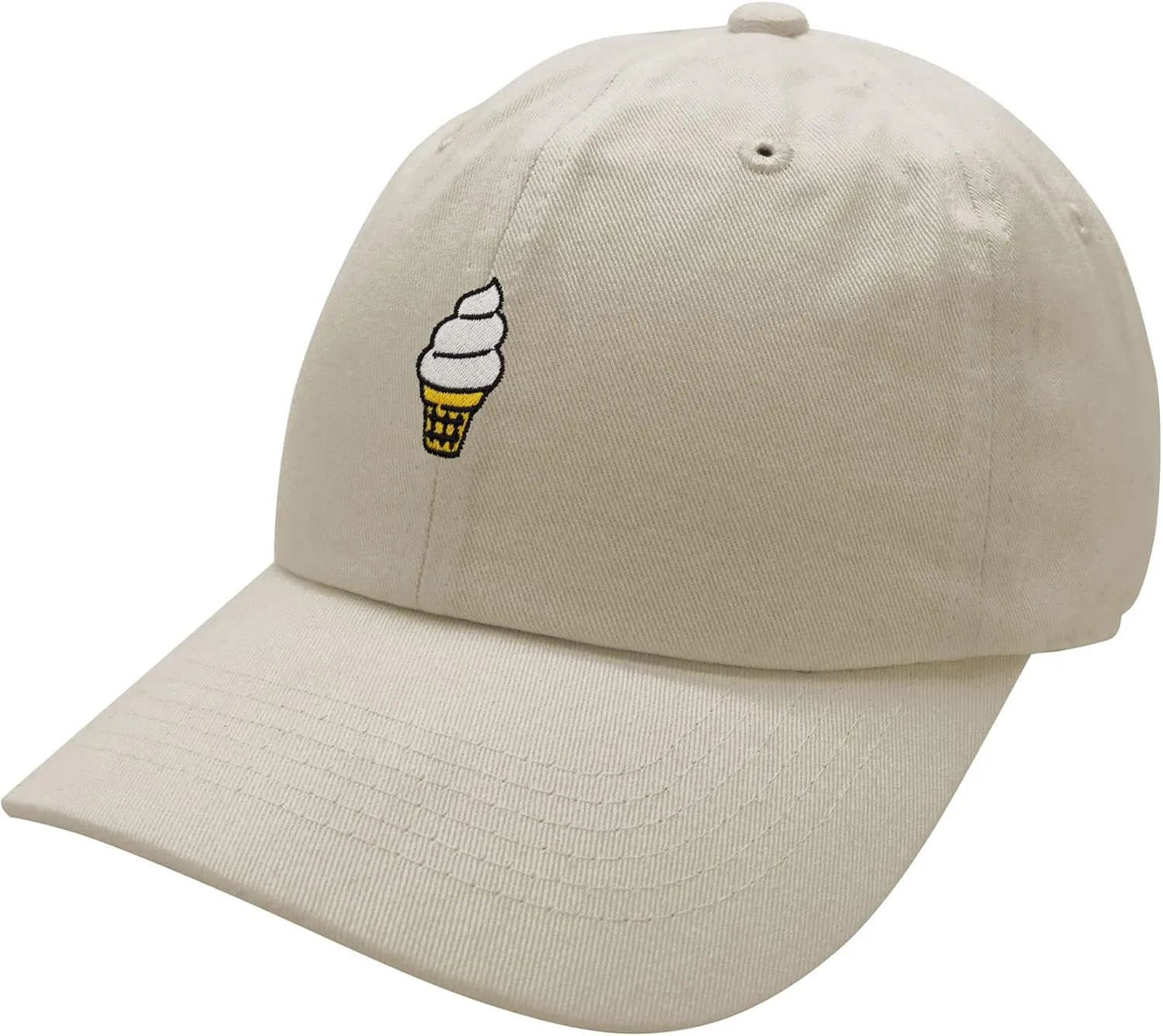 JPAK Ice Cream Cone Baseball Cap Embroidered Cotton Dad Hat - Cute