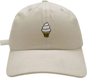 JPAK Ice Cream Cone Baseball Cap Embroidered Cotton Dad Hat - Cute
