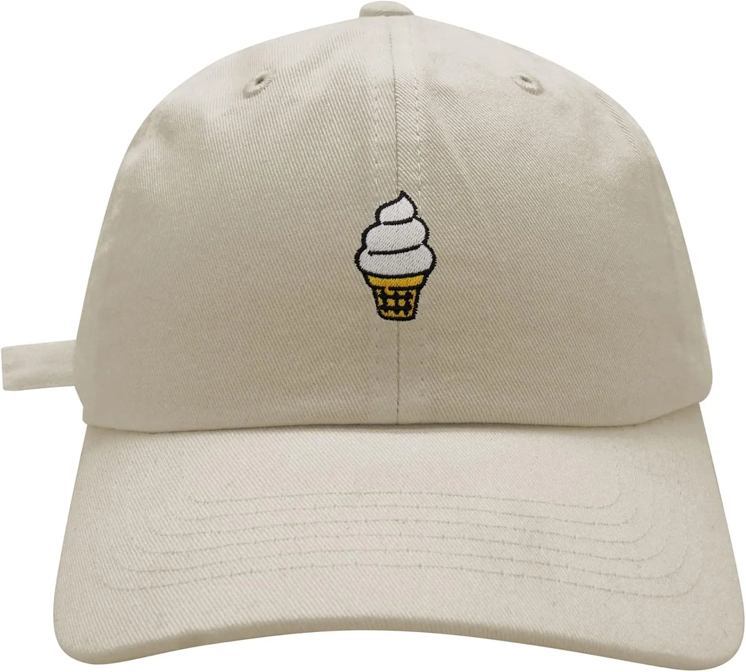 JPAK Ice Cream Cone Baseball Cap Embroidered Cotton Dad Hat - Cute