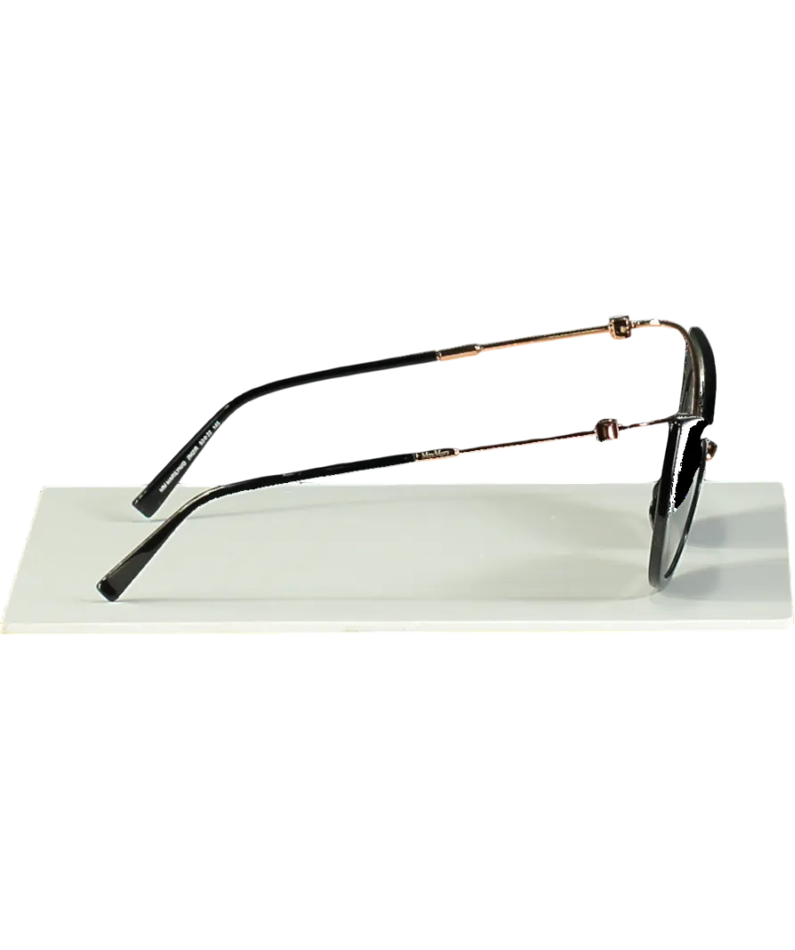 Max Mara Black Thin Frame Cat Eye Sunglasses One Size