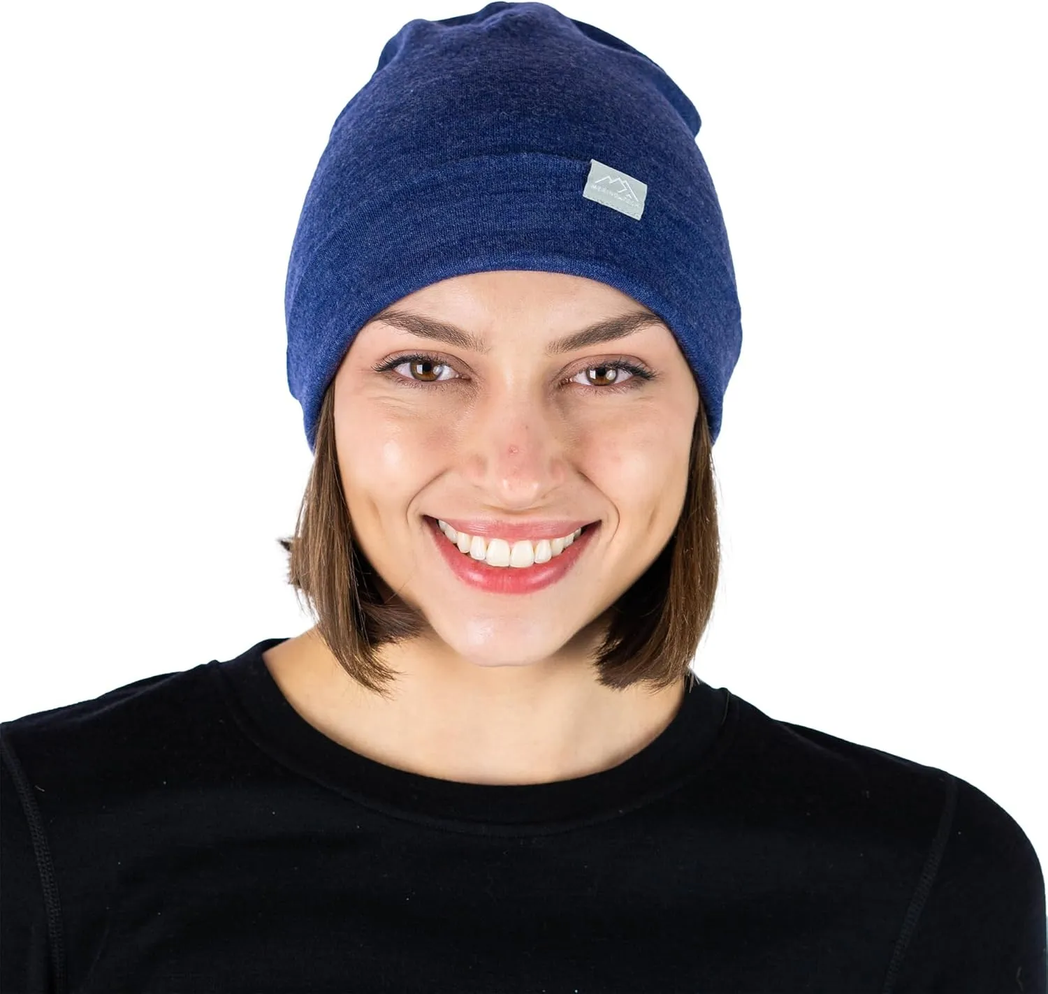 Merino Wool Beanie Men and Women  Cuff Merino Wool Hats for Men and Women - Unisex Adult Beanie Hat and Socks