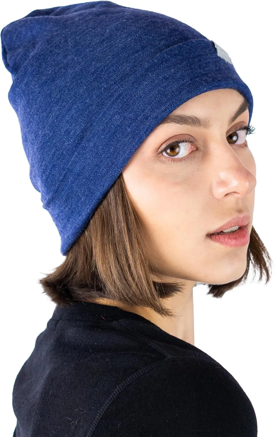 Merino Wool Beanie Men and Women  Cuff Merino Wool Hats for Men and Women - Unisex Adult Beanie Hat and Socks