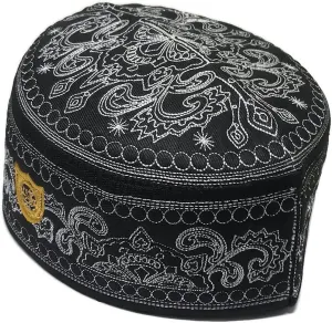 Muslim Kufi Hat for Men ALW011 Islam Prayer Skull Cap Unique Design Topi Ramadan Eid Gift