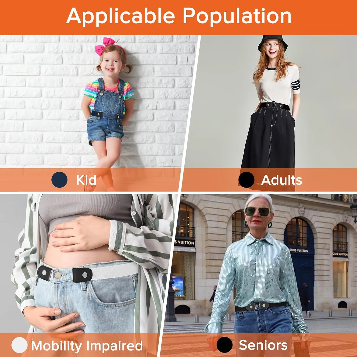 No Buckle Belts for Women, Elastic Belts for Women, Comfortable Womens Belts for Jeans, Stretch Belts for Women