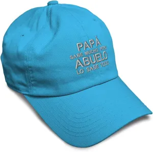 Speedy Pros Soft Baseball Cap Pap Sabe Mucho Abuelo Spanish Hispanic Cotton Embroidered Dad Hats for Men & Women