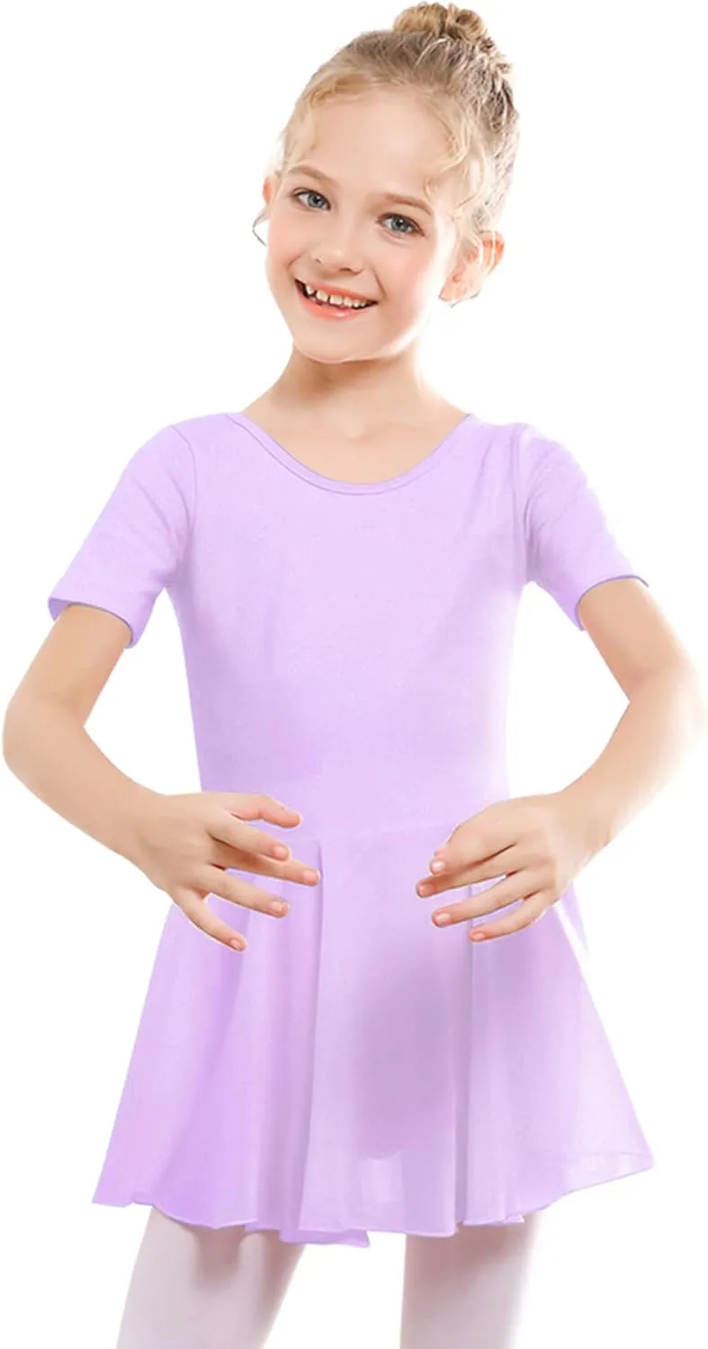 Stelle Ballet Leotards for Girls Dance Leotard with Skirt Toddler Ballet Outfit Criss-Cross Bow Back (Little/Big Kid)