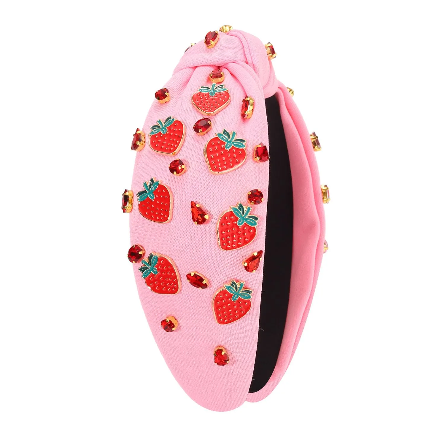 Strawberry Headband for Women, Fruit A-Pink, Hair Accessory for Summer, Beach Vacation, Wedding, Party, One Size, 1 Count